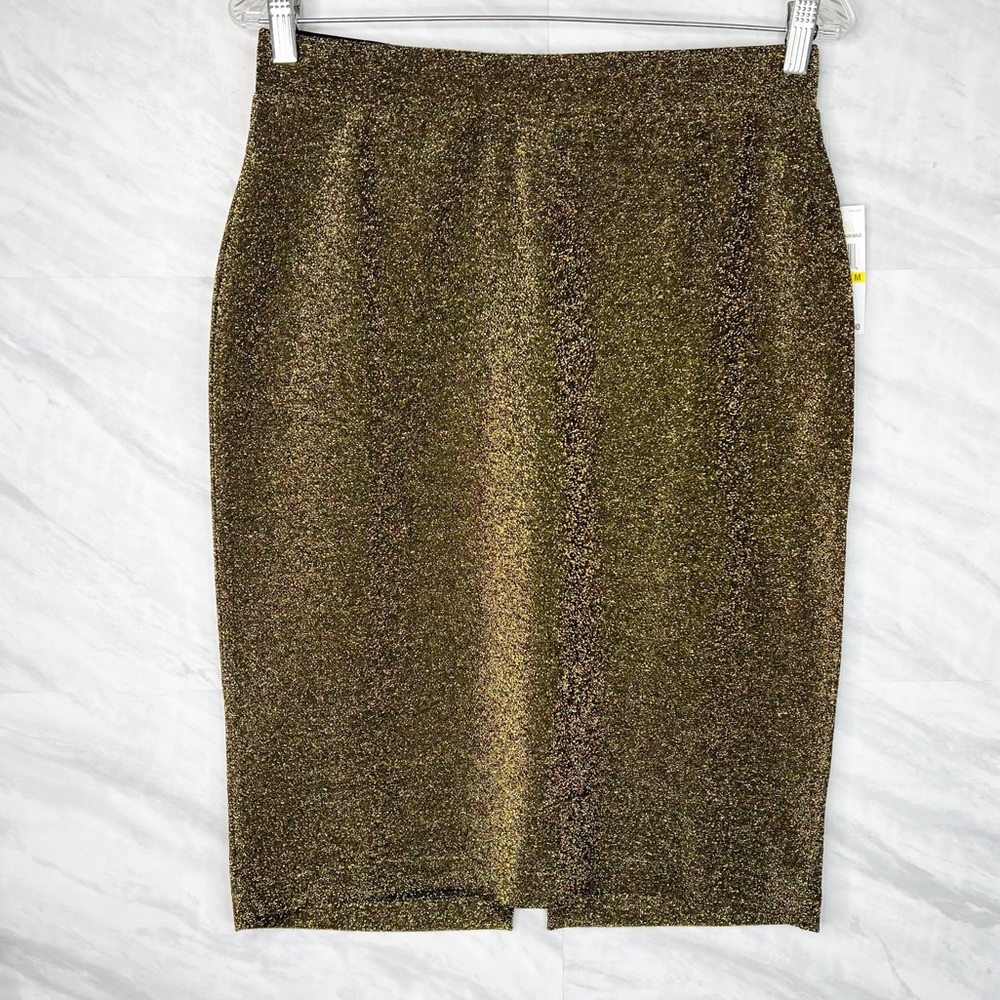Michael Kors Pencil Gold Shimmer Skirt Medium